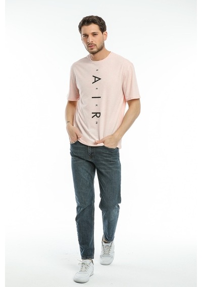 Oversize Aır Baskılı Erkek T-Shırt