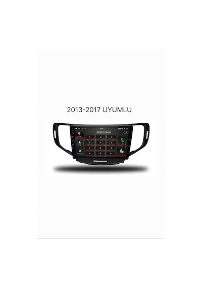 Snp Serisi Honda Accord 2013 İle 2017 Uyumlu 9 İnç Android Multimedya Sistemi 6-128 Gb Hafıza Carplay Android Auto Ve Geri Görüş Kamerası 9"