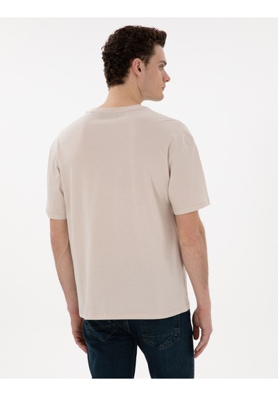 Pierre Cardin Erkek Bej Tişört Basic 50306991-vr011 Bej