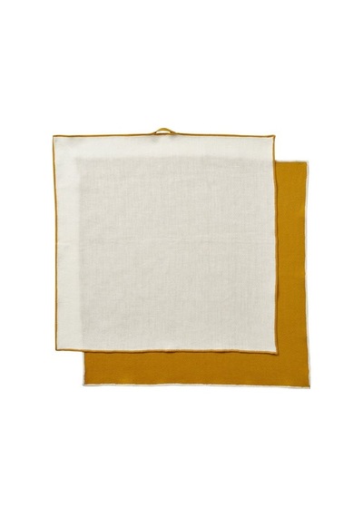 Ikea Sandabborre Kurulama Bezi, Beyaz-koyu Sarı, 50x50 Cm, 2 Adet