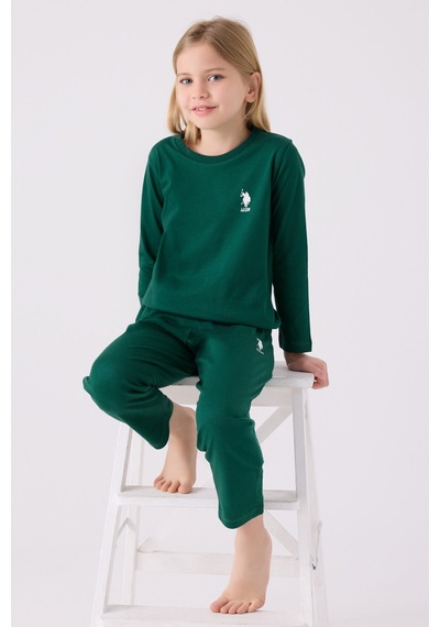 U.s. Polo Assn Kız Çocuk Yeşil Pijama Takımı Us1668-c-v6 Yeşil