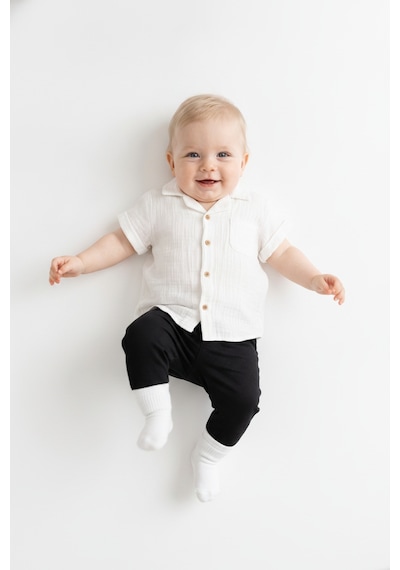 Tiffany Baby & Kids Müslin White Tasarımlı Gömlek Beyaz