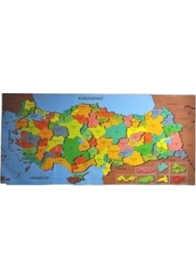 Renkli Türkiye Haritası Duvar Stickerı