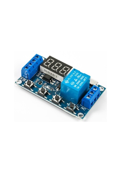 Zaman Ayarlı Geciktirmeli Röle Kartı Led Ekran 6-30V Micro USB Girişli