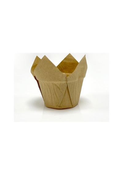 50'li Kalın Lale Kapsül Kraft Muffin Kek Kalıbı, İçi Yağlı Kağıt Tulip, Safari Konsept, Cupcake Kağıdı Doğum Günü Parti Dekorasyonu İçin