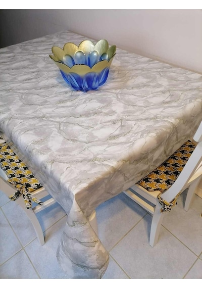 Elyaflı Pvc Muşamba - Desenli Silinebilir Masa Örtüsü Mrl 2008 B Çok Renkli