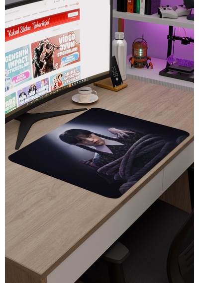 Wednesday V4 48x40 Xl Gaming Kauçuk Kaymaz Taban Mouse Pad Fare Altlığı