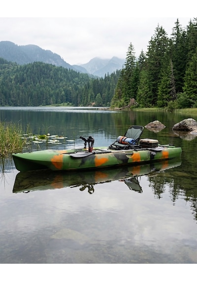Sup Pro Tek Kişilik Pedallı Balıkçı Kanosu Yeşil Kamuflaj