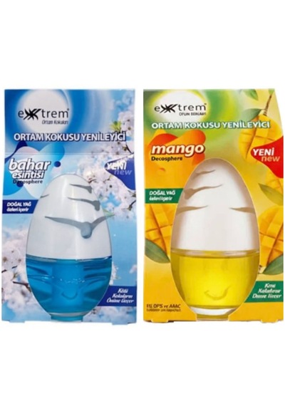 Extrem Cam Küre Oda Ortam Ev Ofis Araç Banyo Kokusu Bahar Esintisi - Mango 2 X 100 Ml
