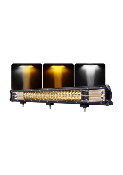 Cree Led Beyaz Turuncu 108 Cm Flaş Çakar Projektör Işık Çubuğu 5 Mod Off Road Spot Sel Kombo Delici Yayıcı Çalışma Lambası Pod Araç Kaput Tampon Tavan