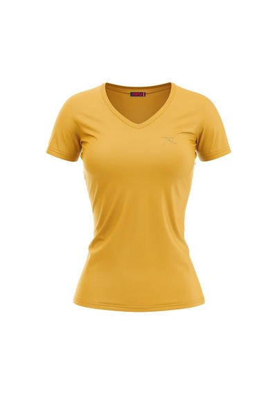 Raru Mulıer Kadın Pamuklu Sarı Günlük T-Shirt Sarı
