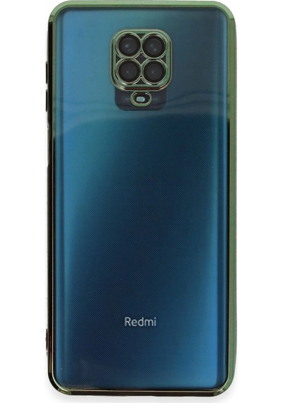 Mey İthalat Redmi Note 9 Pro Kılıf Lensli Silikon - Yeşil
