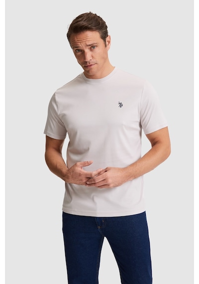 U.s. Polo Assn. Erkek Açık Gri Tişört Basic 50324944-vr001