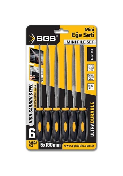 Sgs1358 - 5 X 180mm Mini Eğe Seti Takımı 6 Parça