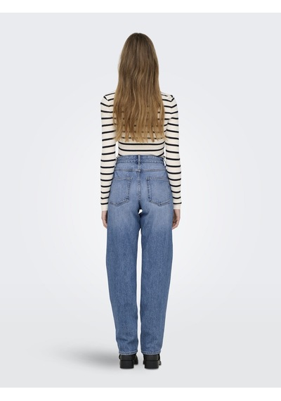 Only Mom Jean Düz Kesim Kot Pantolon 15339975 Mavi