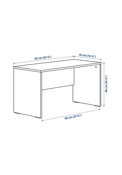 Ikea Lastare Bank, Beyaz, 90x42x48 Cm
