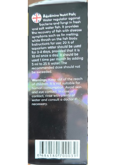 Aqua Nutri Fish Mantarlara Ve Deri Hastalıklarına Karşı Su Düzenleyicisi