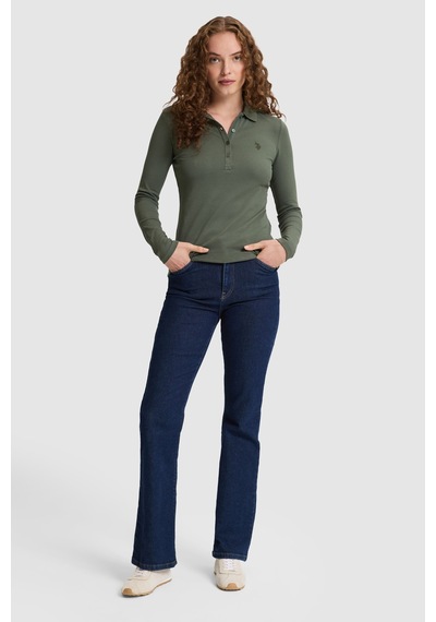 U.S. Polo Assn. Kadın Yeşil Basic Sweatshirt 50326760 Vr017 Cımen Yesılı