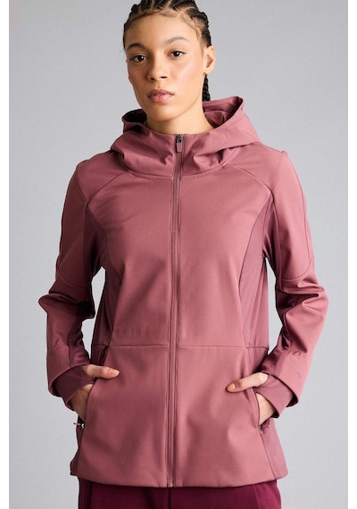 Defacto Su İtici Slım Fıt Kapüşonlu Fermuarlı Softshell Mont G0237ax26spbr252 Bordo-br252