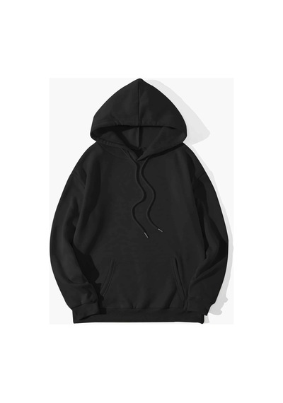 Tarzsokak Unisex Chicago76 Baskılı Oversize Kapüşonlu Sweatshirt Siyah