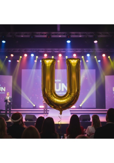 Runaway U Harf Folyo Balon 1m Parti Ve Vitrin Çok Renkli
