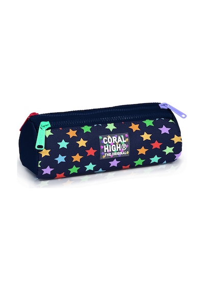 Coral High Kids Lacivert Renkli Yıldız Desenli 3 Lü Okul Çanta Seti Set0133209 Bronz - Altın