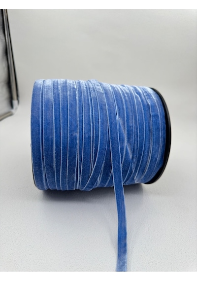 Paşateks- 1 Cm Düz Kadife-5 Metre -we.mavi