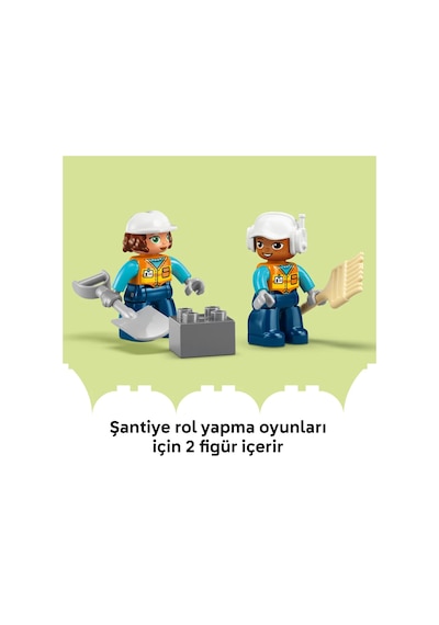 LEGO® DUPLO® Kasabası 3'ü 1 Arada İnşaat Sahası ve Araçları 10476 -3 Yaş ve Üzeri Çocuklar için Figür İçeren Yapım Seti (84 Parça)