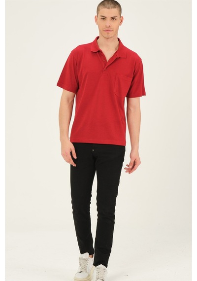 T0063 Dewberry Erkek T-shırt-kırmızı Kirmizi