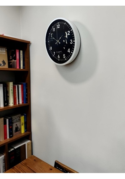 Beyaz 36 Cm Atatürk Modern Tasarım Duvar Saati Çok Renkli