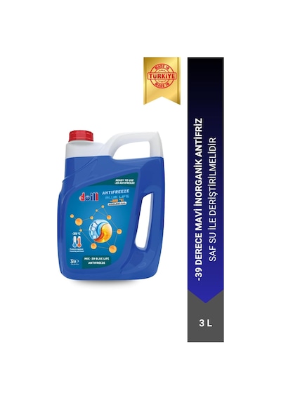 -39 Derece Hazır Karışım 3 Litre Mavi Antifiriz - G11 Üretim Yılı: 2026