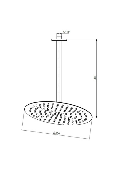 Gpd Ankastre Duş Başlığı Oval Slim Metal 30 Cm Siyah Ads22-s Siyah