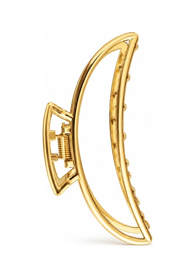 Gold Renk Minimal Büyük Boy Mandal Saç Tokası Modern Geometrik Topuz Tokası Altın