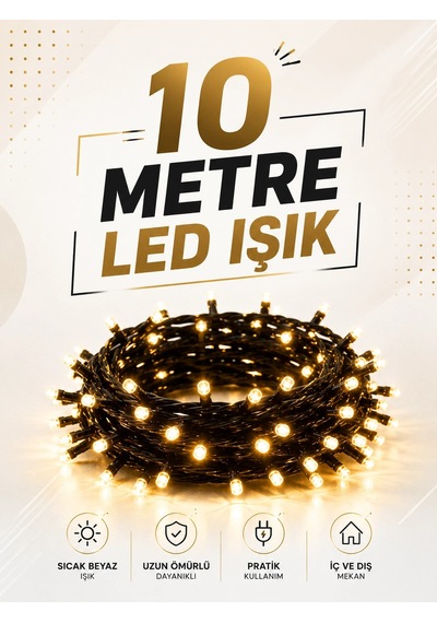 Mey İthalat 10 Metre Led Işıklı Dekoratif Parti Ve Kutlama Aydınlatması Diğer 57691565