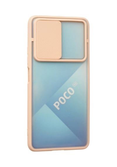 Poco F3 Kılıf Palm Buzlu Kamera Sürgülü Silikon - Pembe İtdark32137