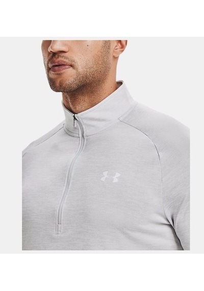 Under Armour Ua Tech 2.0 1/2 Zip Erkek Uzun Kollu T-shirt 1328495-014 Gri