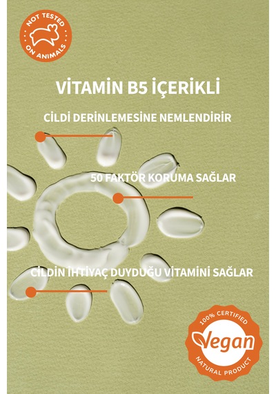 Lucille Güneş Kremi 50 Spf -uva+uvb Özel Vitamin B5 İçerikli