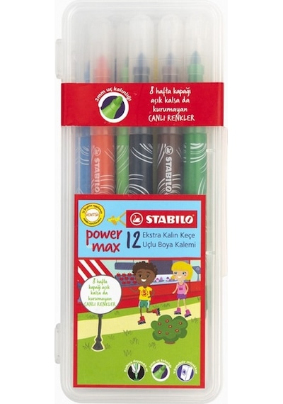 Stabilo 980-12-02 Power Max Keçeli Kalem 12'li
