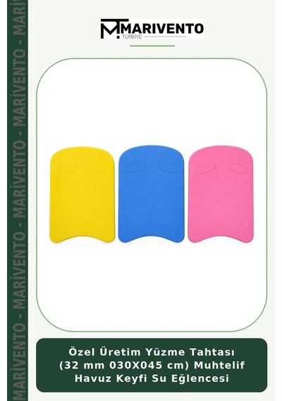 Özel Üretim Yüzme Tahtası 32 Mm 030x045 Cm Muhtelif Havuz Keyfi Su Eğlencesi Çok Renkli