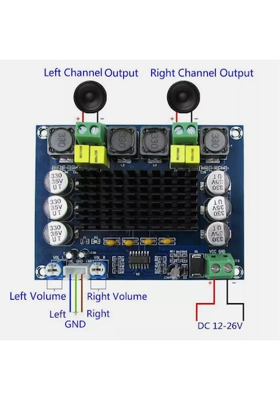 Xh-m543 Yüksek Güç Dijital Amfi Kartı Tpa3116d2 Dijital Audio Amplifier Dual Kanal Stereo Dıy Amfi Devresi