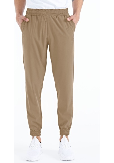 Tommy Life Bej Erkek Basic Cepli Bağcıklı Rahat Form Lastik Paça Eşofman Altı - 84826 Bej