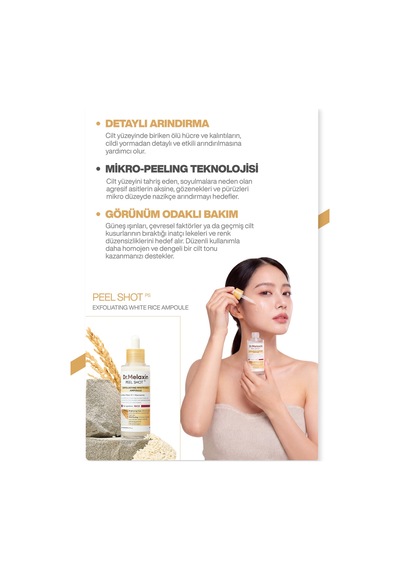 Aydınlatıcı & Leke Karşıtı Pirinç Özlü Peeling Serum Peel Shot 80ml