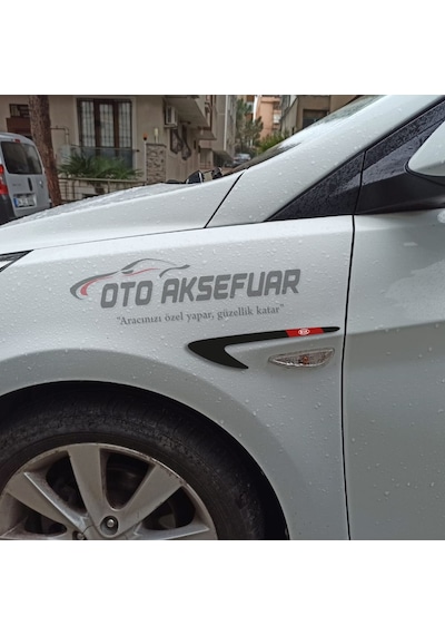Kia Rio Eski Çamurluk Venti Sağ - Sol Parlak Siyah Logolu