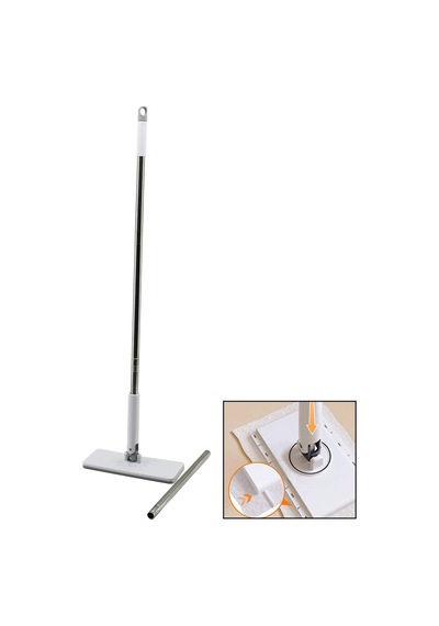 Otomatik Bez Değiştiren Mop Sap Çek Bez Bırak - Sap İt Bez Tut 360 Başlık 9.5x25cm- Sap:115cm 5468