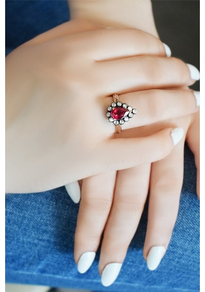 Damla Model Yakut Elmas Yüzük