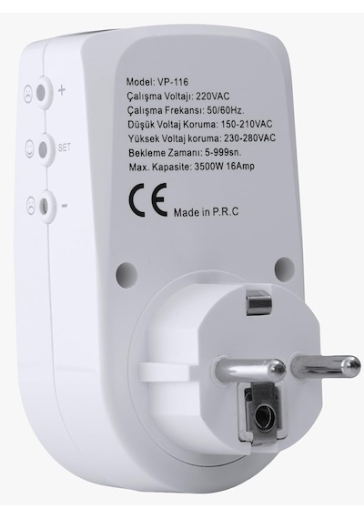 Vp-116 3500w Gerilim Koruma Prizi
