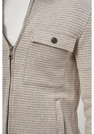 İmza Bej Örme Bebe Yaka Kendinden Desenli Yırtmaçsız Astarsız Slim Fit Classic Mont 1007245158 Bej İmza Bej Örme Bebe Yaka Kendinden Desenli Yırtmaçsız Astarsız Slim Fit Classic Mont 1007245158 Bej
