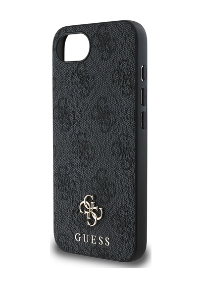 Apple iPhone 16e Uyumlu Kılıf Guess Lisanslı M-safe Şarj Özellikli Small 4g Classic Kapak Siyah