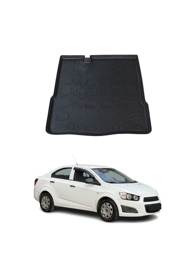 Chevrolet Aveo Sedan 2011-2019 Arası Uyumlu Araca Özel Kauçuk Tpe Bagaj Havuzu Siyah