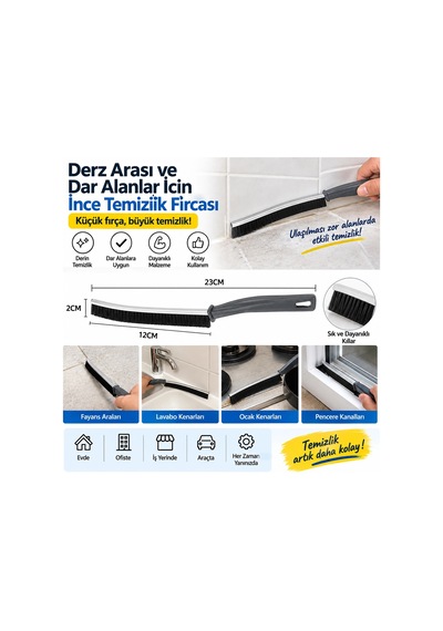 Cazibiz Derz Arası-dar Alan-ince Temizlik Fırçası-447880